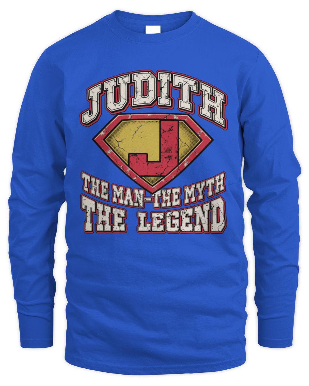 The Man The Myth The Legend Superman Graphic T-Shirt JUDITH M1-74 / Men's Long Sleeved T-Shirt / royal