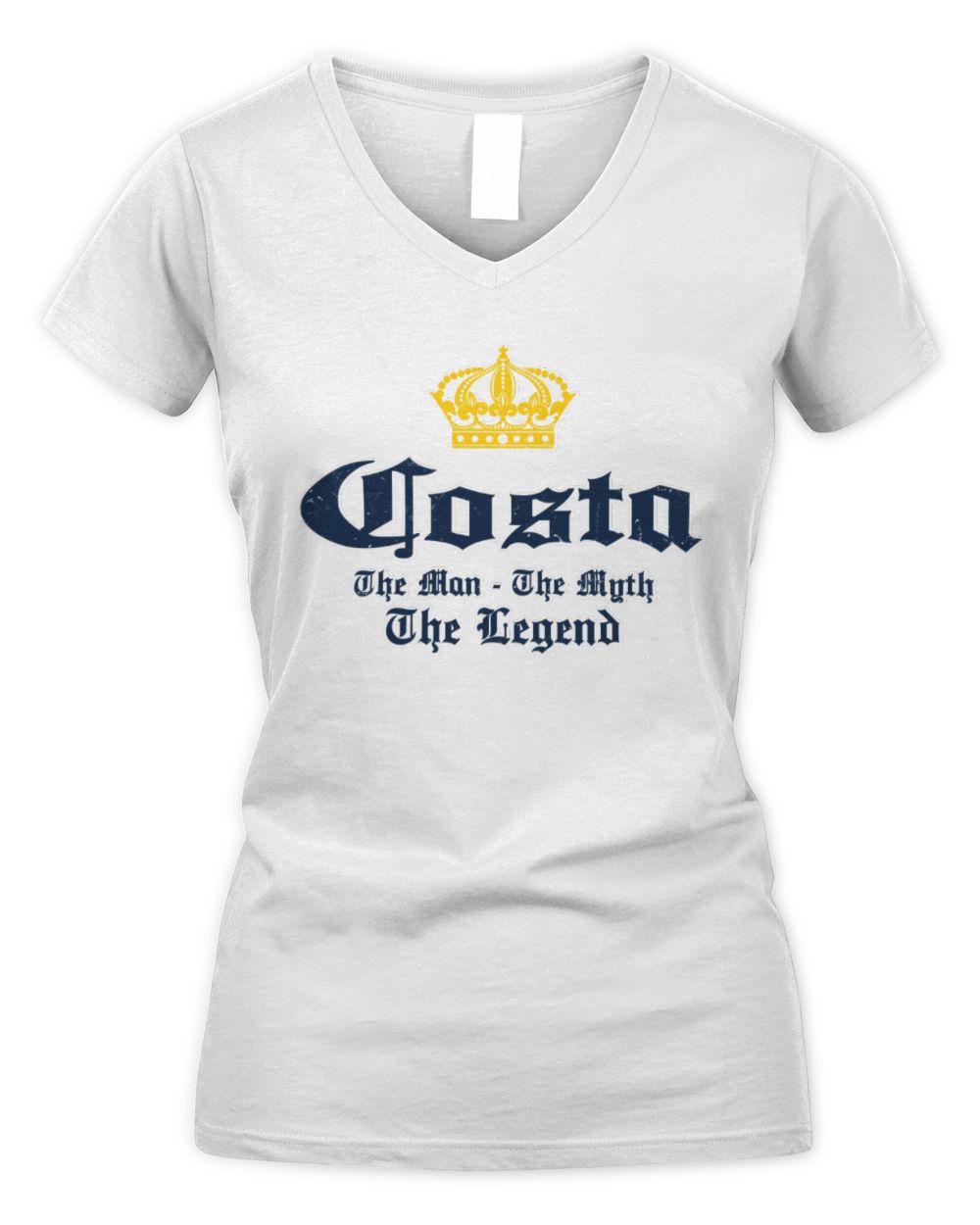 The Man The Myth The Legend Corona Beer T-Shirt COSTA M1-S83 / Women's V-Neck T-Shirt / white