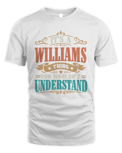 It’s a Name Thing Personalized Retro T-Shirt WILLIAMS M1-47 / Unisex Standard T-Shirt / white