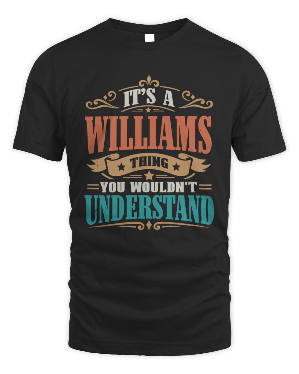It’s a Name Thing Personalized Retro T-Shirt WILLIAMS M1-47 / Unisex Standard T-Shirt / black