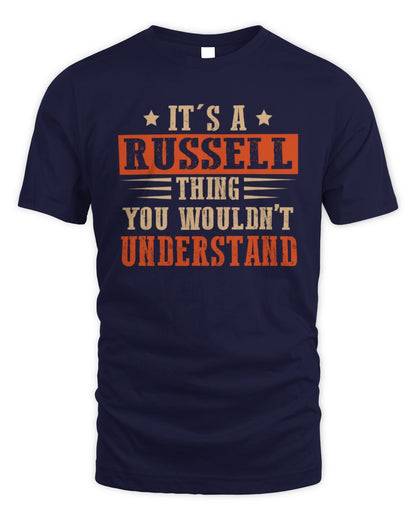 It's a Name Thing Personalized Funny Shirt RUSSELL M1-51 / Unisex Standard T-Shirt / navy