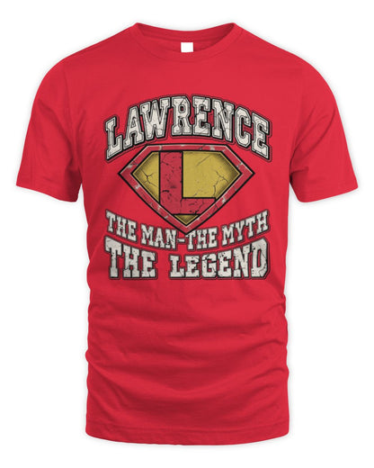 The Man The Myth The Legend Superman Graphic T-Shirt LAWRENCE M1-74 / Unisex Standard T-Shirt / red