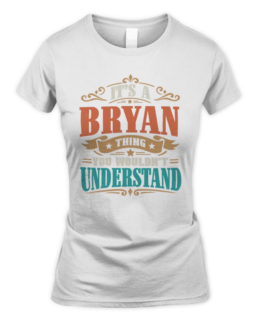 It’s a Name Thing Personalized Retro T-Shirt BRYAN M1-47 / Women's Standard T-Shirt / white