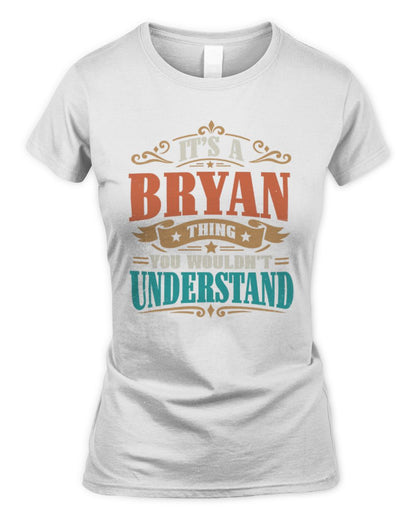 It’s a Name Thing Personalized Retro T-Shirt BRYAN M1-47 / Women's Standard T-Shirt / white