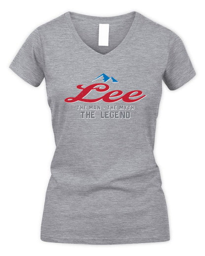 The Man The Myth The Legend Coors Light Beer T-Shirt LEE M1-S84 / Women's V-Neck T-Shirt / sport grey