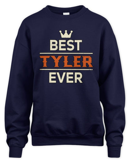 Best Your Name With Crown Shirt TYLER M1-59 / Unisex Sweatshirt / navy