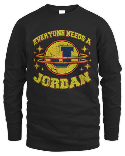 Everyone Needs a Your Name Shirt JORDAN M1-76 / Men's Long Sleeved T-Shirt / black