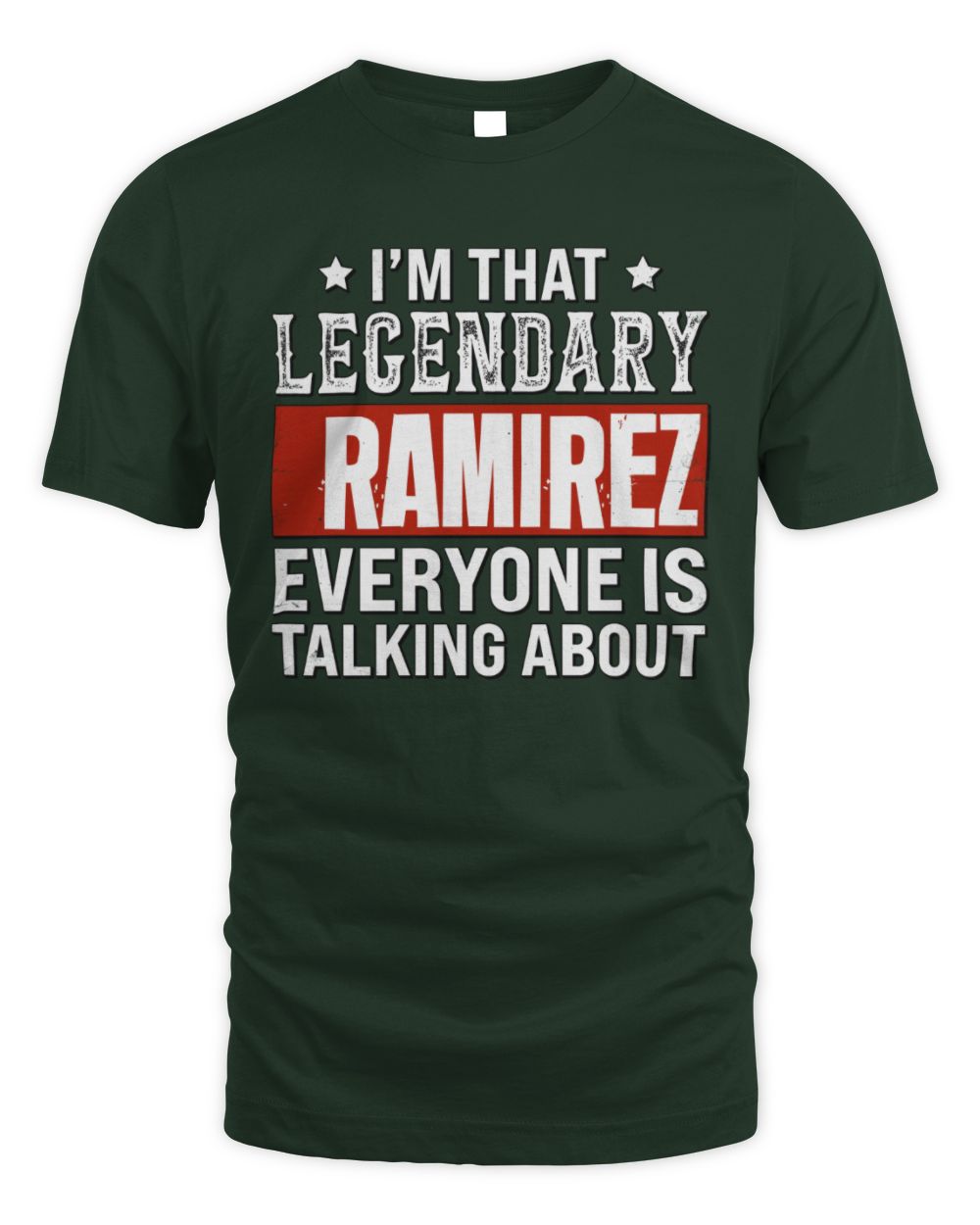 I'm That Legendary Name Everyone Is Talking About Funny Graphic T-Shirt RAMIREZ M1-73 / Unisex Standard T-Shirt / forest green