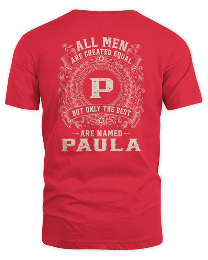 All Men Are Created Equal Cool Logo Shirt PAULA M1-60 / Unisex Standard T-Shirt / red