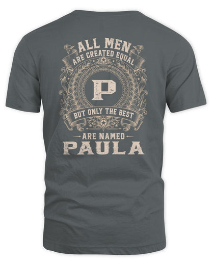 All Men Are Created Equal Cool Logo Shirt PAULA M1-60 / Unisex Standard T-Shirt / charcoal