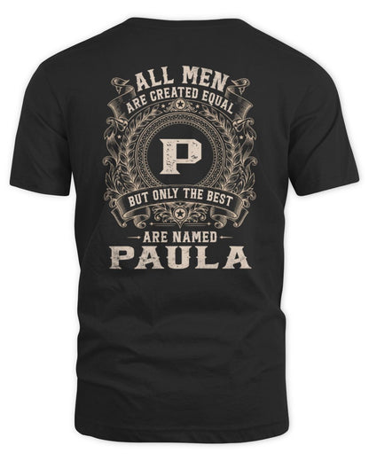 All Men Are Created Equal Cool Logo Shirt PAULA M1-60 / Unisex Standard T-Shirt / black