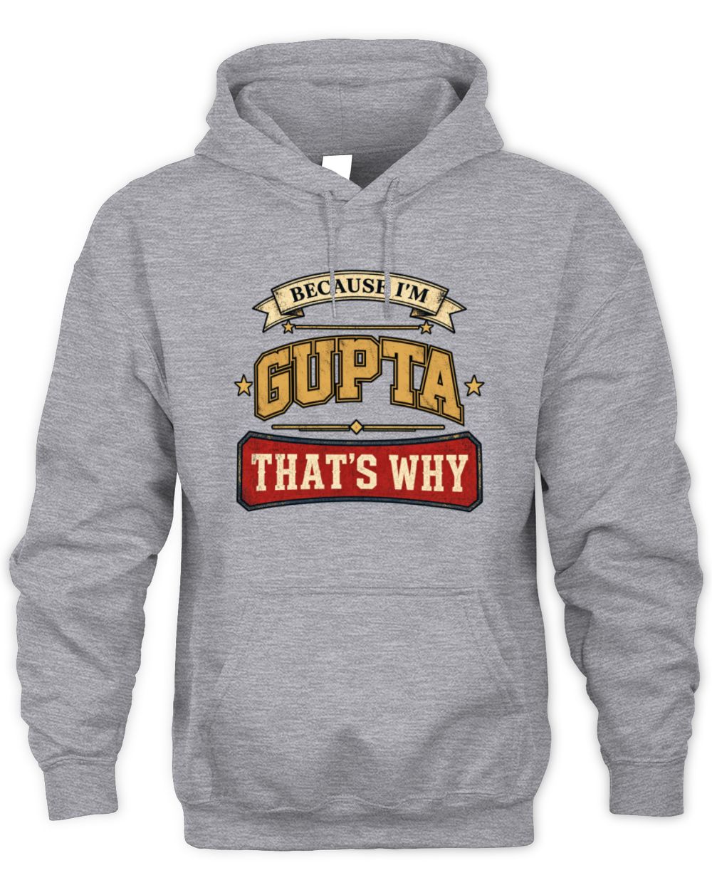 Because I'm Name That's Why Americana T-Shirt GUPTA M1-S88 / Unisex Hoodie / sport grey