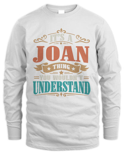 It’s a Name Thing Personalized Retro T-Shirt JOAN M1-47 / Men's Long Sleeved T-Shirt / white