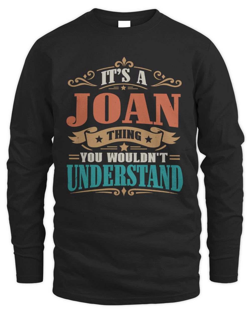 It’s a Name Thing Personalized Retro T-Shirt JOAN M1-47 / Men's Long Sleeved T-Shirt / black
