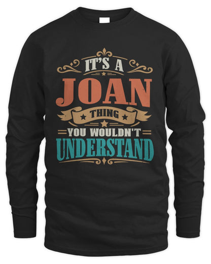 It’s a Name Thing Personalized Retro T-Shirt JOAN M1-47 / Men's Long Sleeved T-Shirt / black