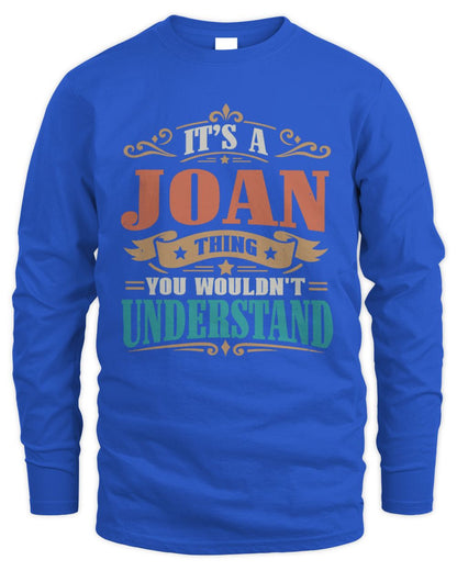 It’s a Name Thing Personalized Retro T-Shirt JOAN M1-47 / Men's Long Sleeved T-Shirt / royal