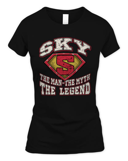 The Man The Myth The Legend Superman Graphic T-Shirt SKY M1-74 / Women's Standard T-Shirt / black