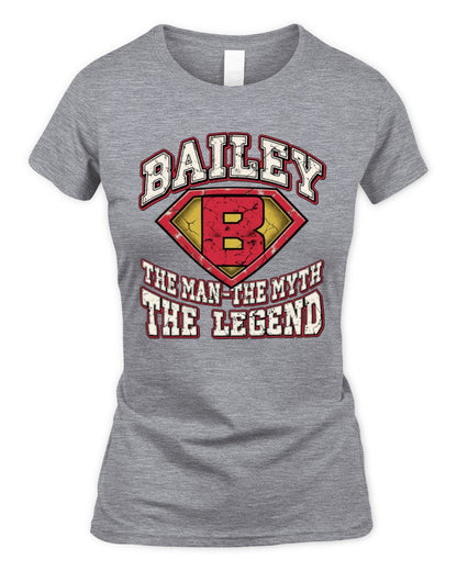 The Man The Myth The Legend Superman Graphic T-Shirt BAILEY M1-74 / Women's Standard T-Shirt / sport grey
