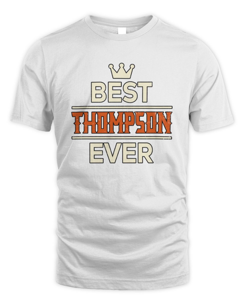 Best Your Name With Crown Shirt THOMPSON M1-59 / Unisex Standard T-Shirt / white