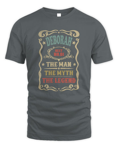 The Man The Myth The Legend Vintage Gold Wine Shirt DEBORAH M1-52 / Unisex Standard T-Shirt / charcoal