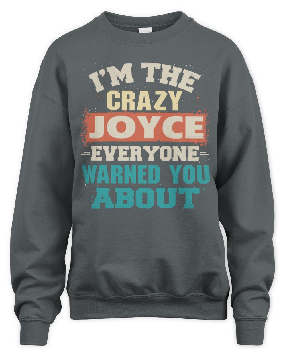 I'm the Crazy One Everyone Warned You About Retro Graphic T-Shirt JOYCE M1-70 / Unisex Sweatshirt / charcoal