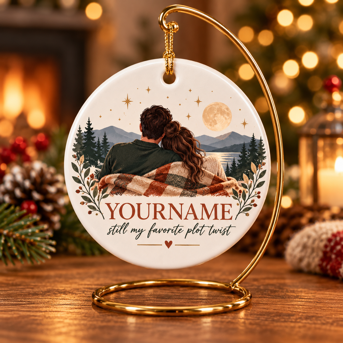 Still My Favorite Plot Twist - Personalized Ceramic Ornament