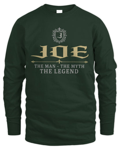 The Man The Myth The Legend Western Shirt JOE M1-78 / Men's Long Sleeved T-Shirt / forest green