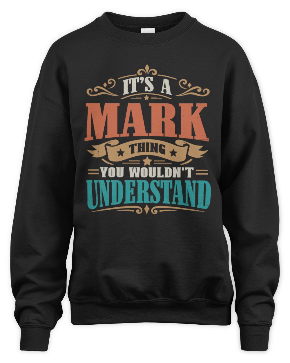 It’s a Name Thing Personalized Retro T-Shirt MARK M1-47 / Unisex Sweatshirt / black