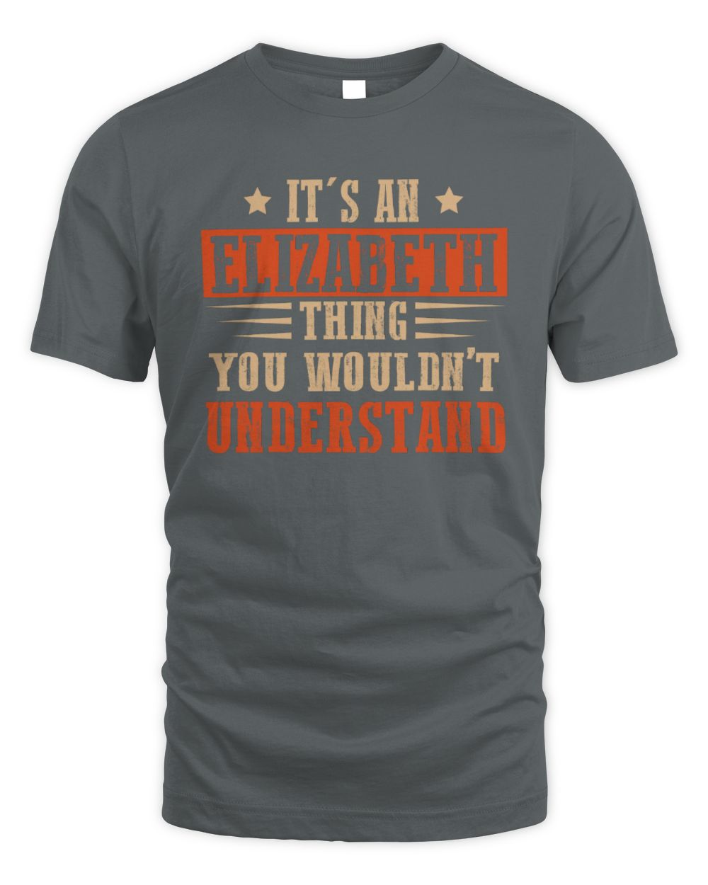 It's a Name Thing Personalized Funny Shirt ELIZABETH M1-51 / Unisex Standard T-Shirt / charcoal