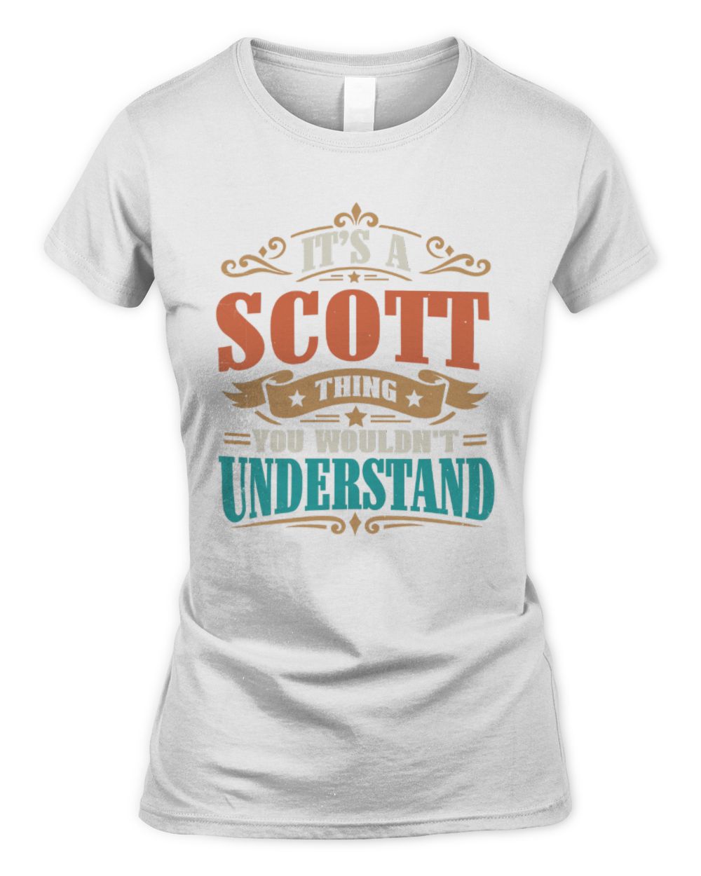 It’s a Name Thing Personalized Retro T-Shirt SCOTT M1-47 / Women's Standard T-Shirt / white