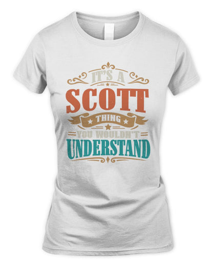 It’s a Name Thing Personalized Retro T-Shirt SCOTT M1-47 / Women's Standard T-Shirt / white
