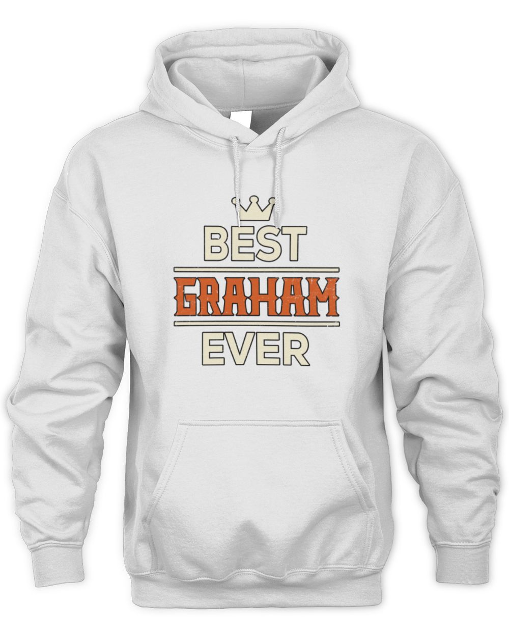 Best Your Name With Crown Shirt GRAHAM M1-59 / Unisex Hoodie / white