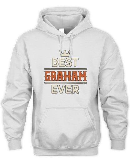 Best Your Name With Crown Shirt GRAHAM M1-59 / Unisex Hoodie / white