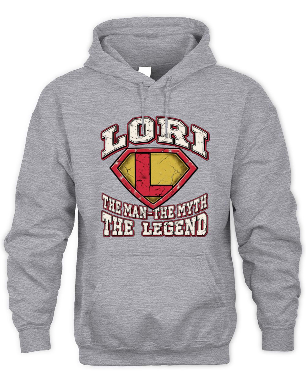The Man The Myth The Legend Superman Graphic T-Shirt LORI M1-74 / Unisex Hoodie / sport grey