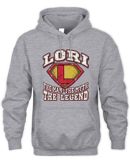 The Man The Myth The Legend Superman Graphic T-Shirt LORI M1-74 / Unisex Hoodie / sport grey
