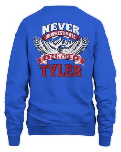 Never Underestimate Your Name Eagle Mountain Shirt TYLER M1-61 / Unisex Sweatshirt / royal