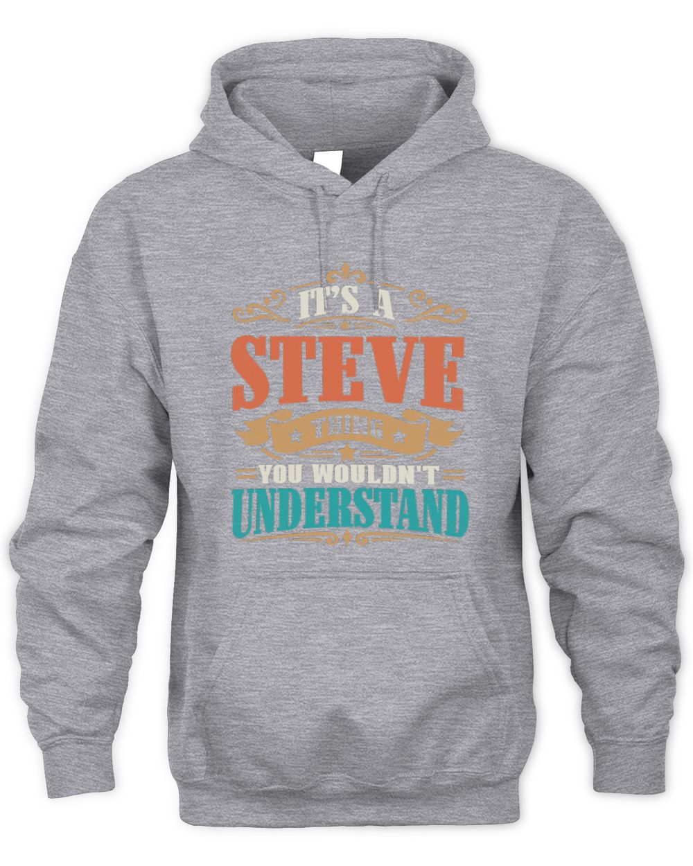 It’s a Name Thing Personalized Retro T-Shirt STEVE M1-47 / Unisex Hoodie / sport grey