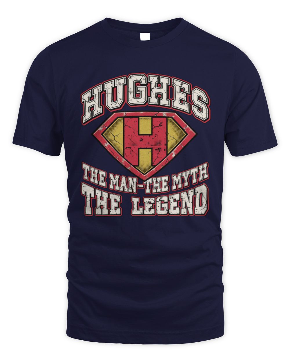 The Man The Myth The Legend Superman Graphic T-Shirt HUGHES M1-74 / Unisex Standard T-Shirt / navy