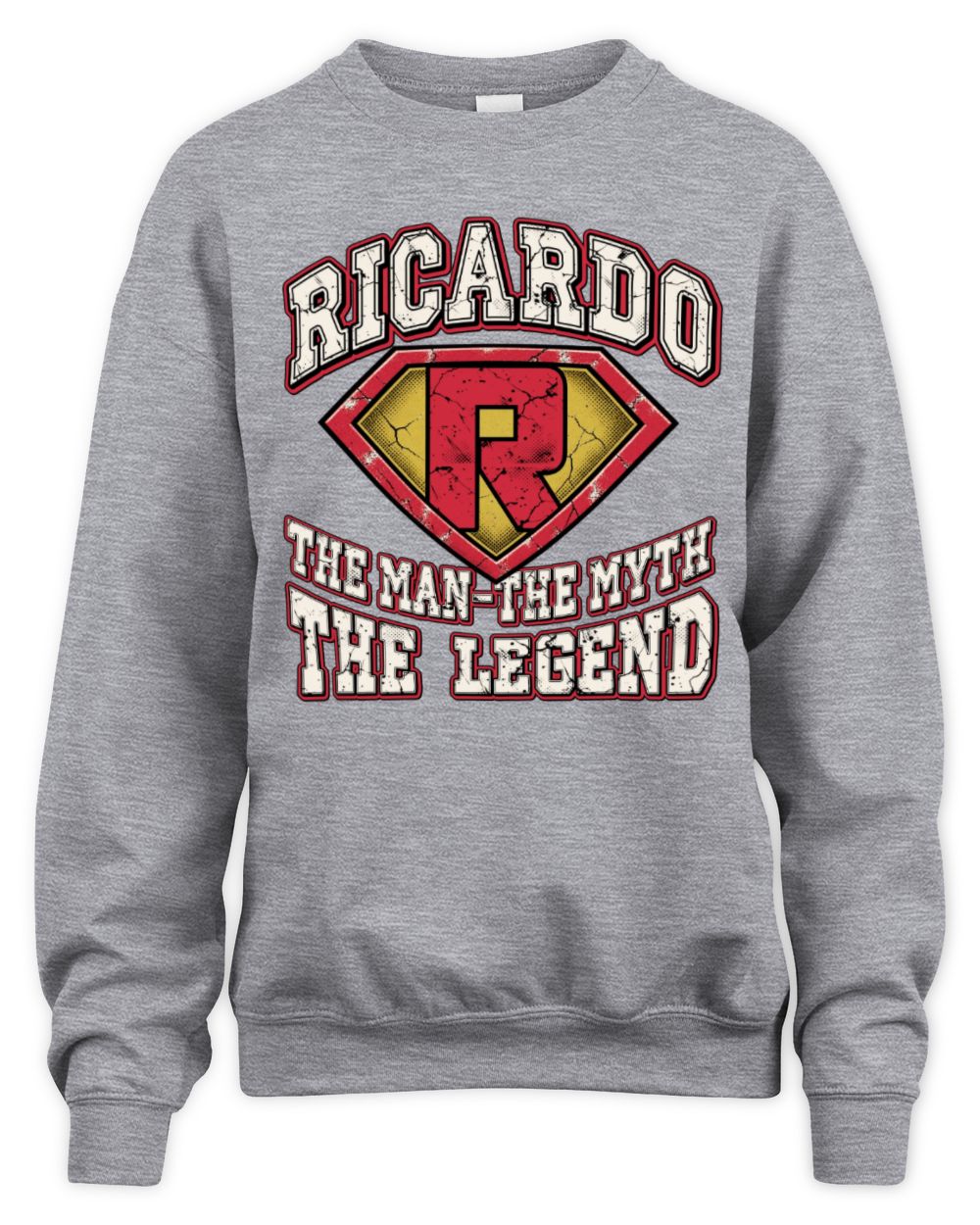 The Man The Myth The Legend Superman Graphic T-Shirt RICARDO M1-74 / Unisex Sweatshirt / sport grey