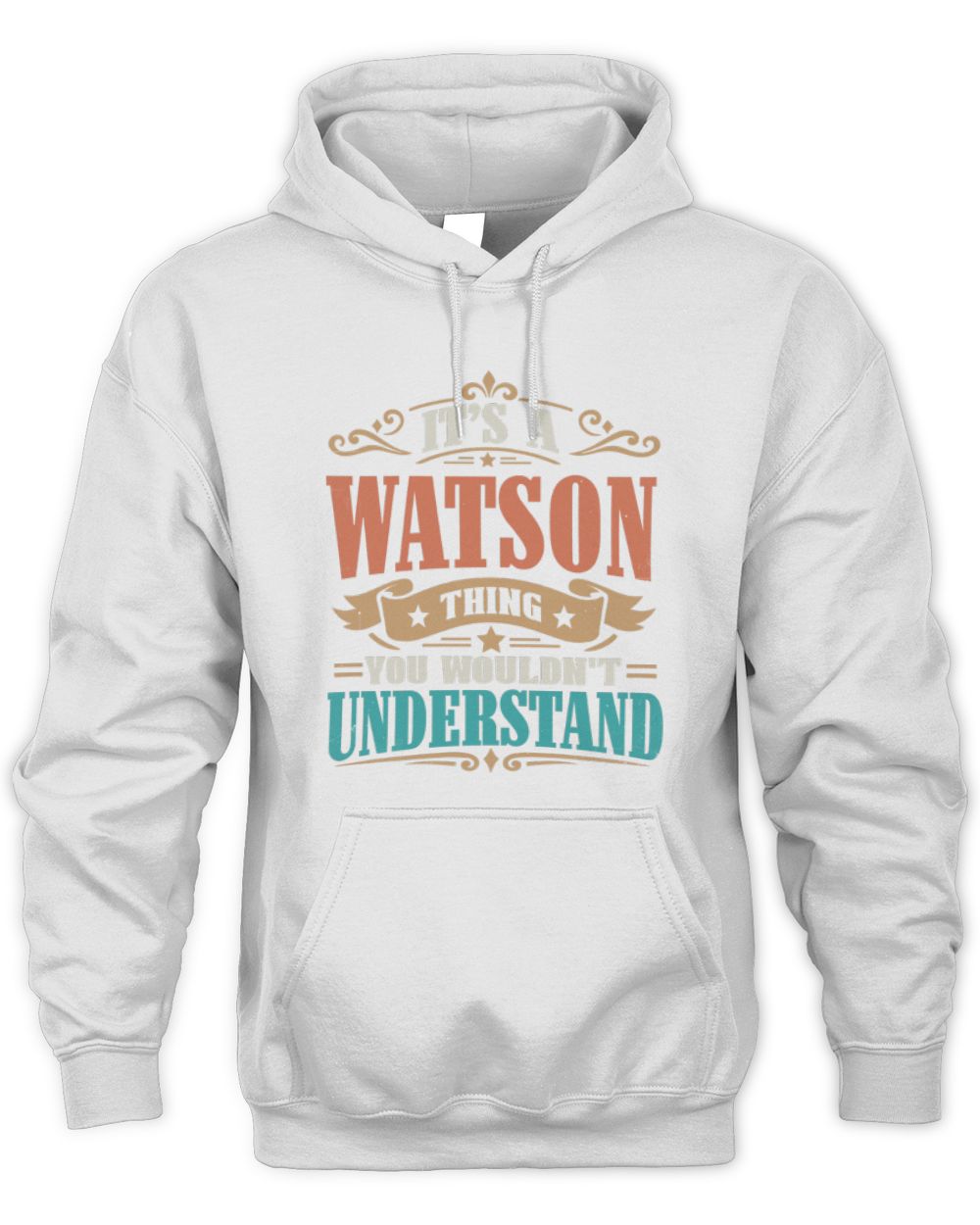 It’s a Name Thing Personalized Retro T-Shirt WATSON M1-47 / Unisex Hoodie / white