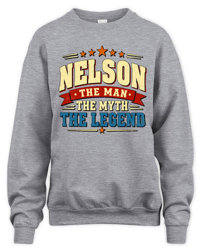 The Man The Myth The Legend Ribbon Vintage T-Shirt NELSON M1-56 / Unisex Sweatshirt / sport grey