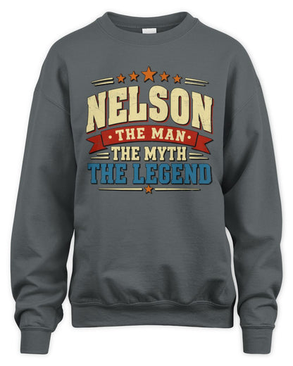 The Man The Myth The Legend Ribbon Vintage T-Shirt NELSON M1-56 / Unisex Sweatshirt / charcoal