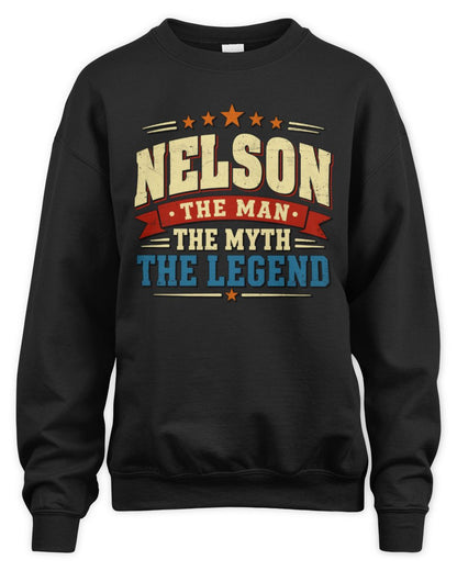 The Man The Myth The Legend Ribbon Vintage T-Shirt NELSON M1-56 / Unisex Sweatshirt / black