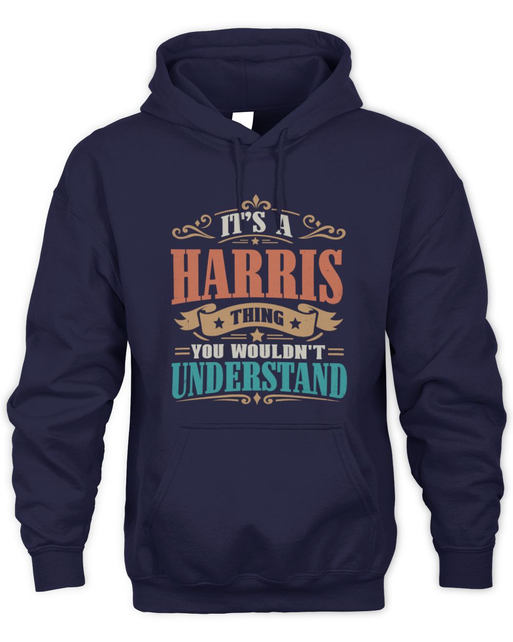 It’s a Name Thing Personalized Retro T-Shirt HARRIS M1-47 / Unisex Hoodie / navy