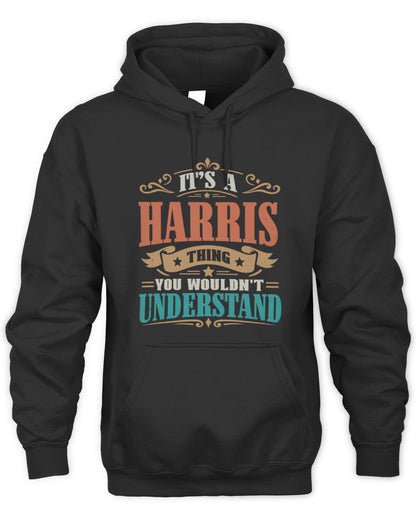 It’s a Name Thing Personalized Retro T-Shirt HARRIS M1-47 / Unisex Hoodie / black