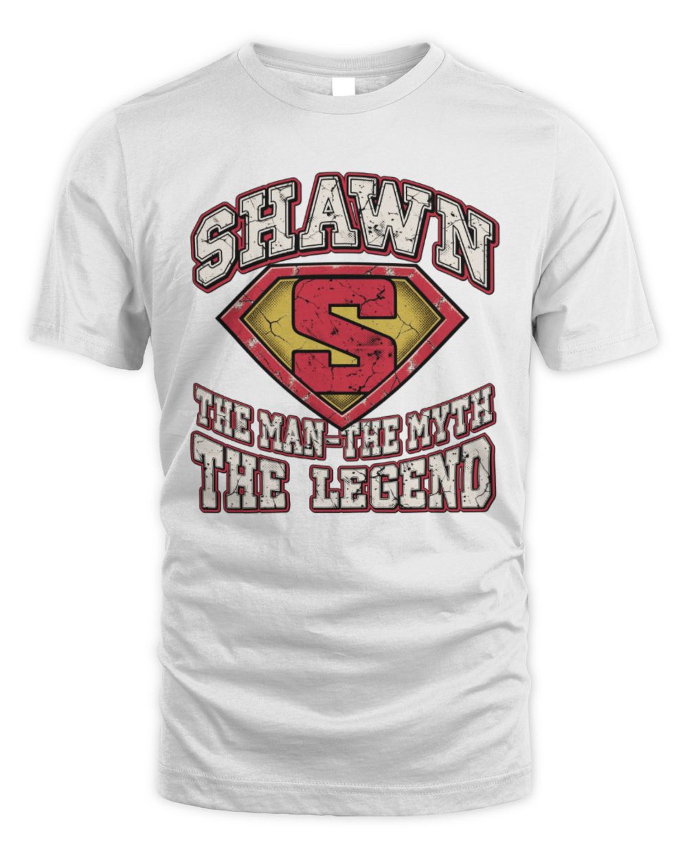The Man The Myth The Legend Superman Graphic T-Shirt SHAWN M1-74 / Unisex Standard T-Shirt / white