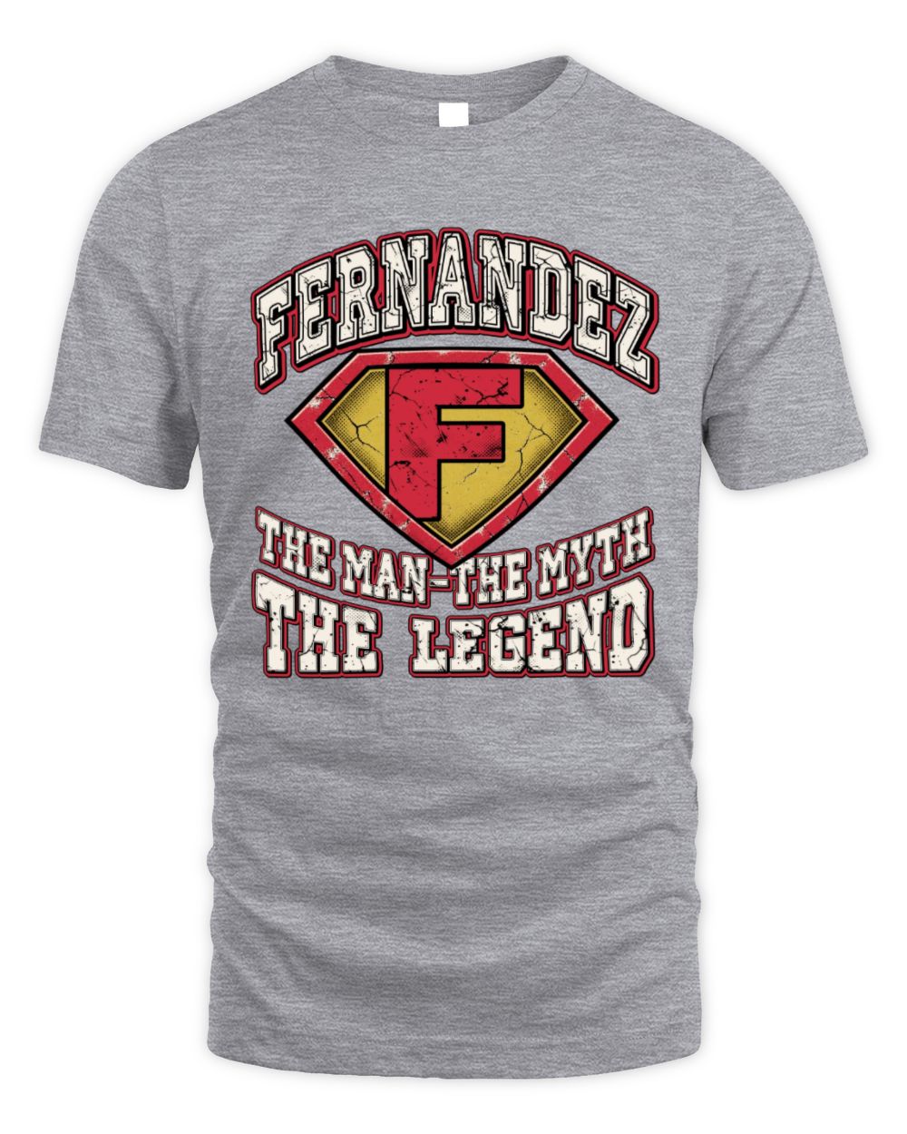 The Man The Myth The Legend Superman Graphic T-Shirt FERNANDEZ M1-74 / Unisex Standard T-Shirt / sport grey