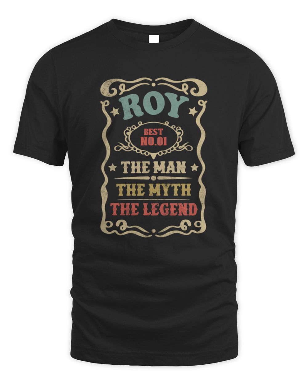The Man The Myth The Legend Vintage Gold Wine Shirt ROY M1-52 / Unisex Standard T-Shirt / black