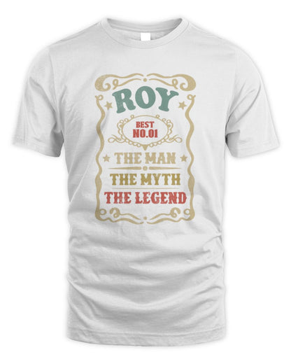 The Man The Myth The Legend Vintage Gold Wine Shirt ROY M1-52 / Unisex Standard T-Shirt / white