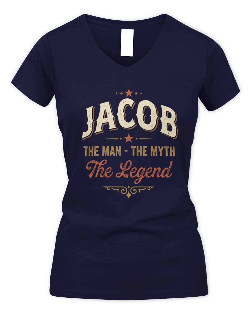 I'm Name I'm Not Rude I Just Have The Balls Funny T-Shirt JACOB M1-77 / Women's V-Neck T-Shirt / navy